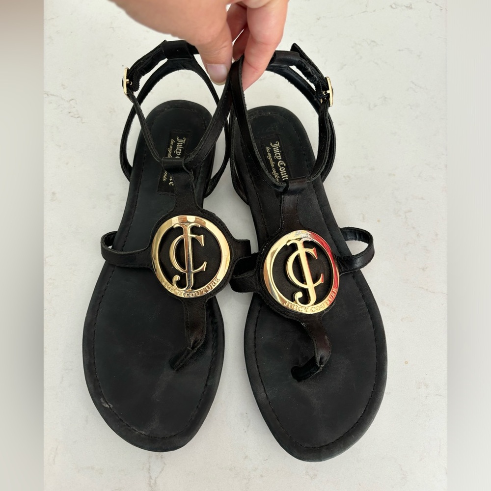 Juicy Couture Athena leather Sandals Size 7.5